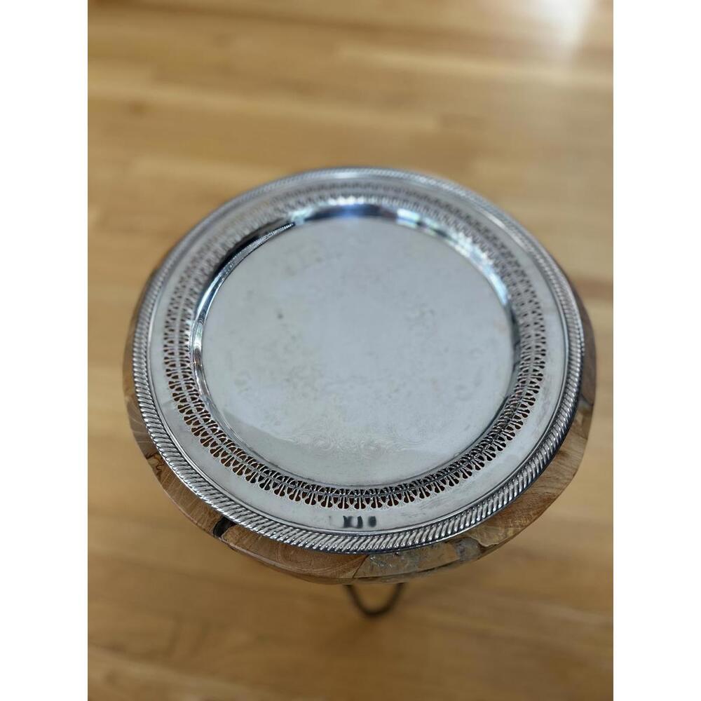 International Silver Co Silver plate Round Serving Tray-10"